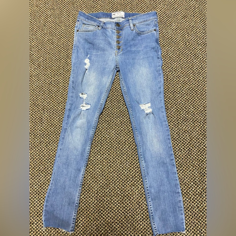 Free People Jeans 27 Button Fly